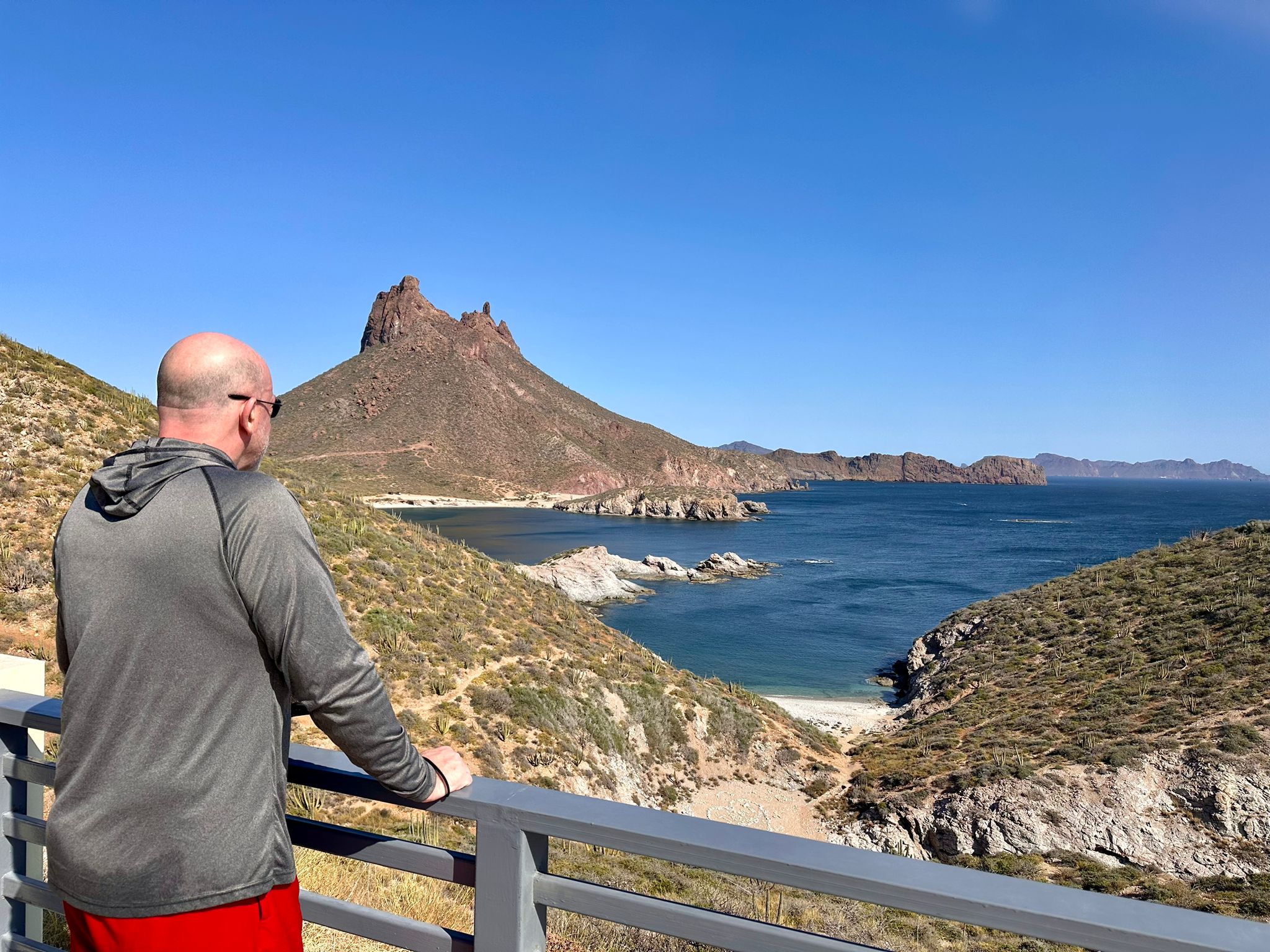 Todd A Juenger Taking in the view of iconic Tetakawi Mountain in San Carlos, Sonora, Mexico.
